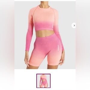 Gymshark Vibrant Pink and Orange Activewear Set